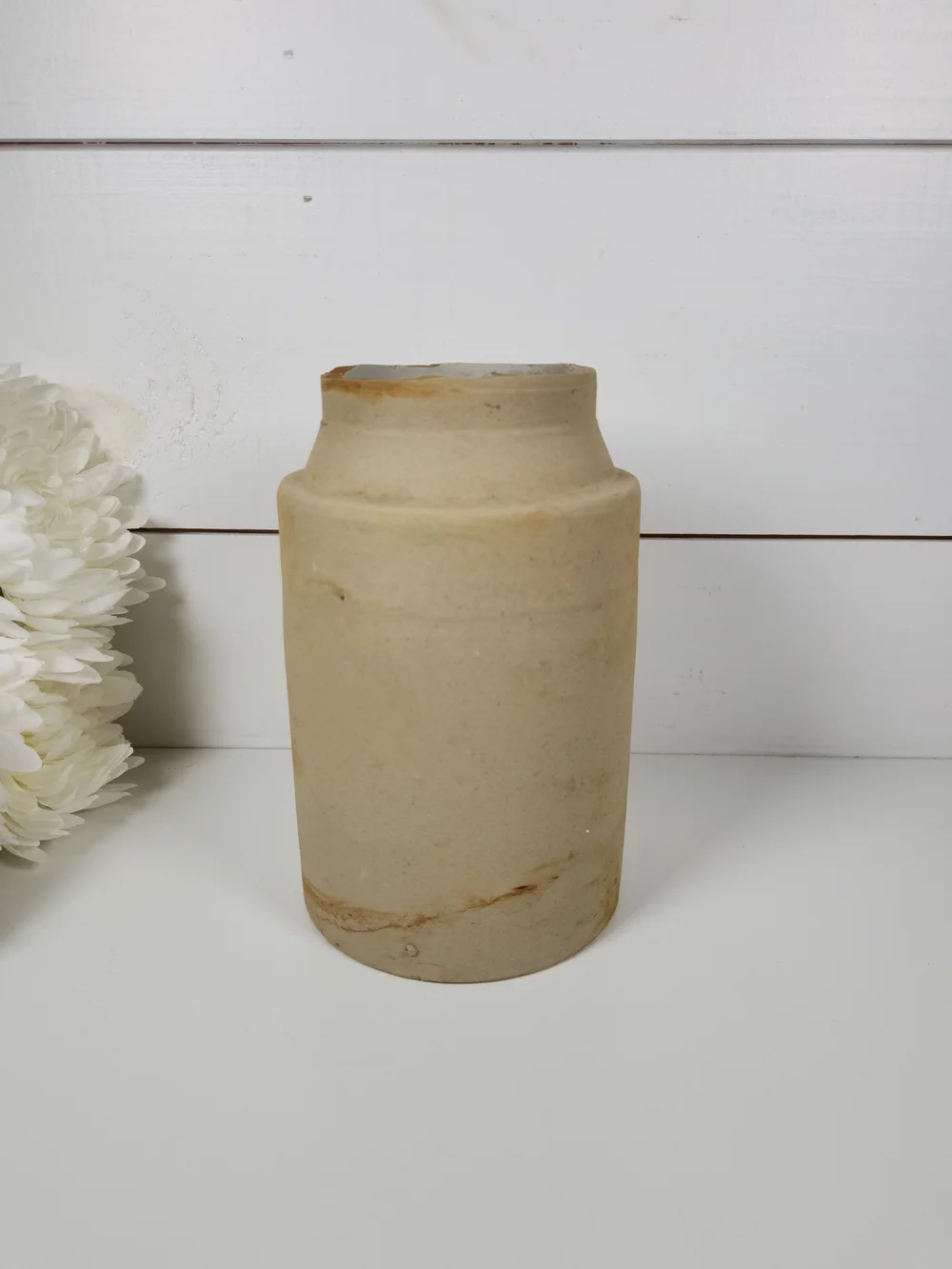 Antique Stoneware Canning Crock Jar 8